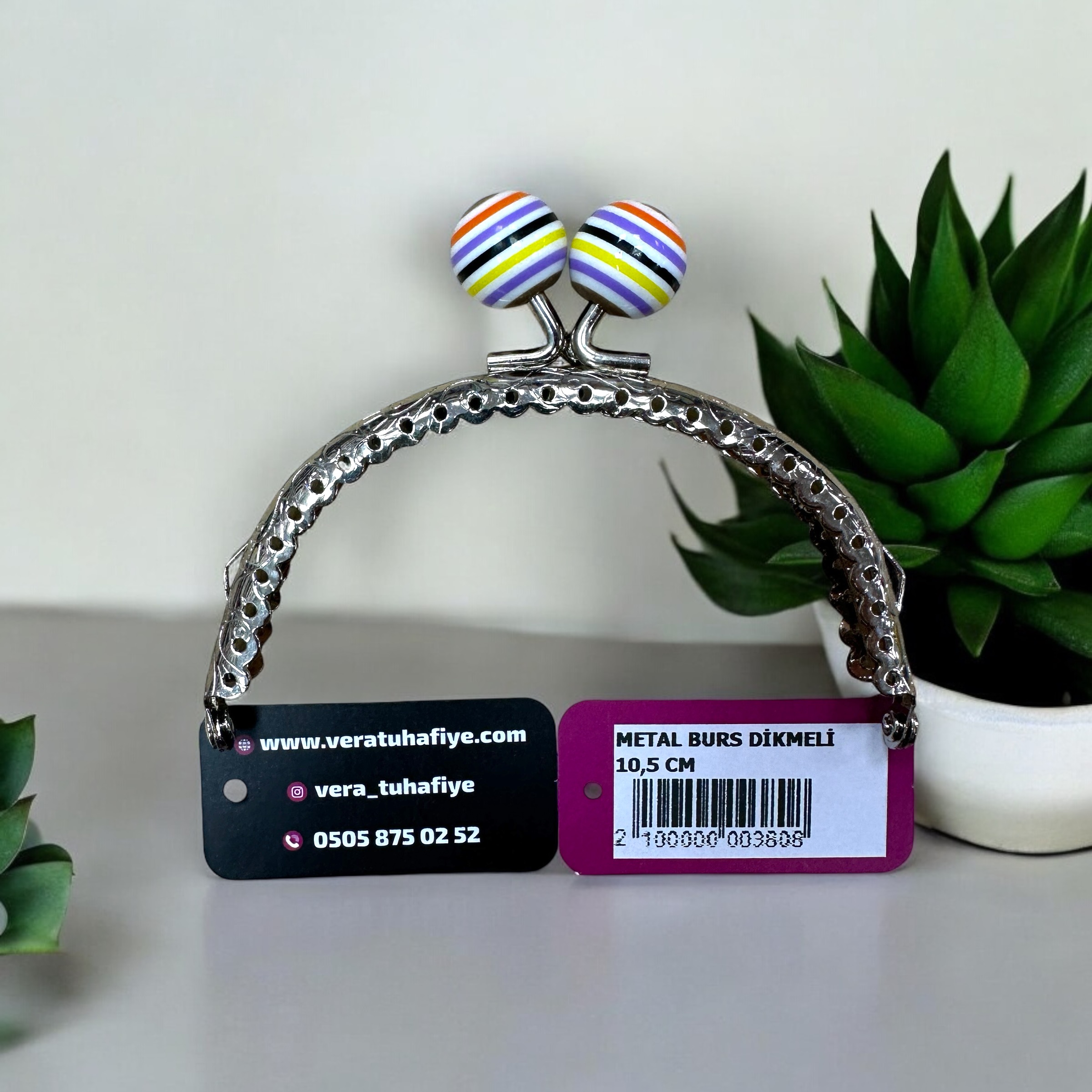 10.5 CM DİKMELİ BURS BONCUKLU